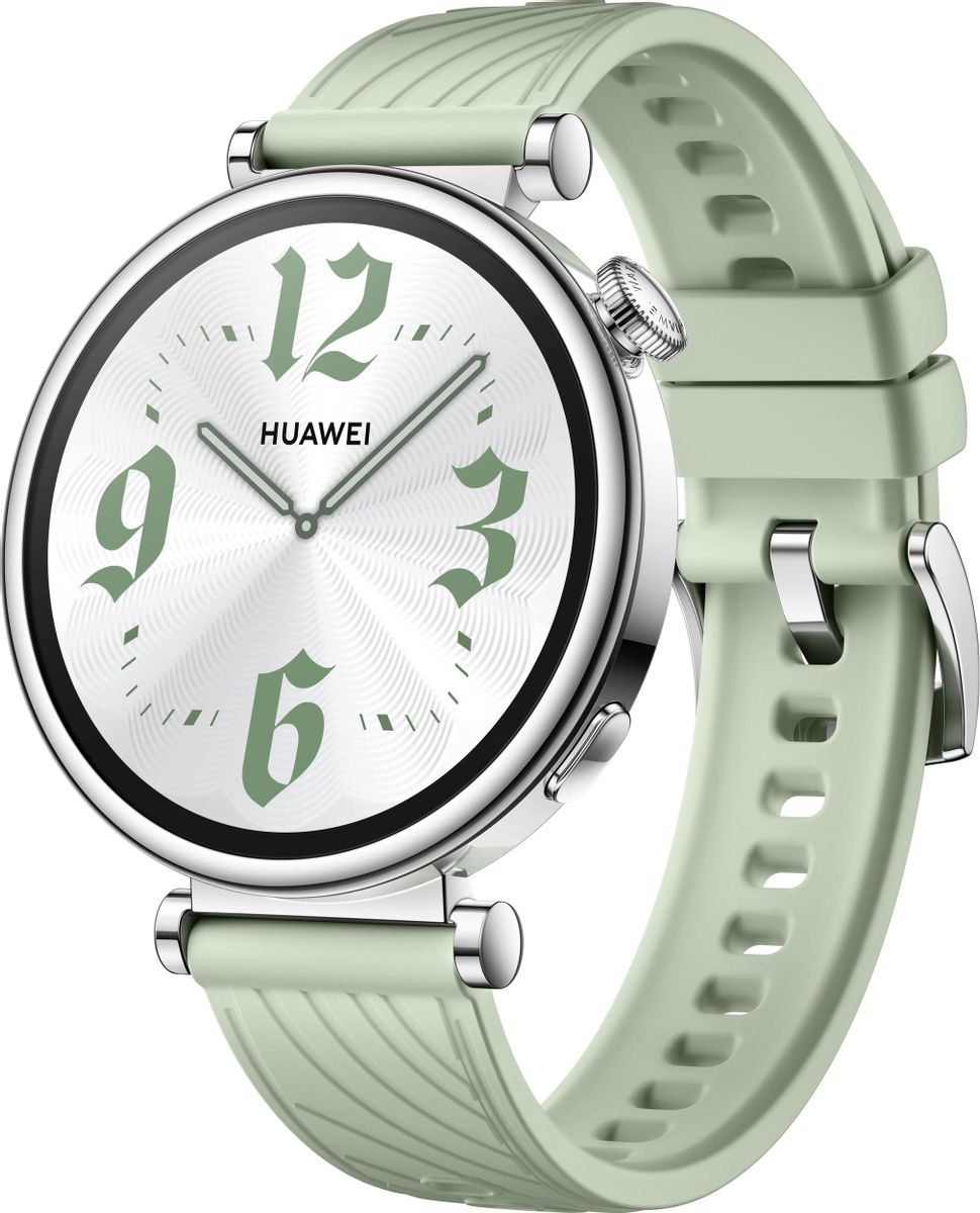 Смарт-часы Huawei Watch GT 4 Aurora-B19FG,  41.3мм,  1.32",  зеленый/серебристый [55020cer]